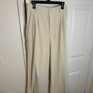 Wide Leg Trouser Pants Cream